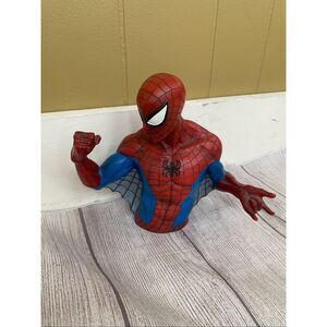 Marvel spiderman coin bank with twist off bottom plug